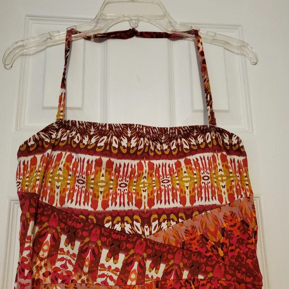 NWT Garnet Hill Spice Print 1 pc Swimsuit Size 12 - Picture 4 of 8